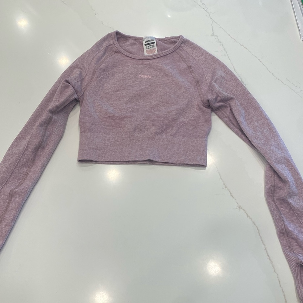 women’s size xs gymshark cropped workout shirt